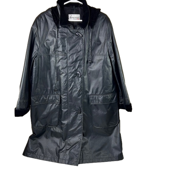 Unique herluf Design Denmark Black Raincoat size Large - Picture 1 of 11
